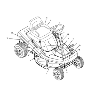 Decals Diagram and Parts List for 309006X50C  Briggs and Stratton Lawn Tractor